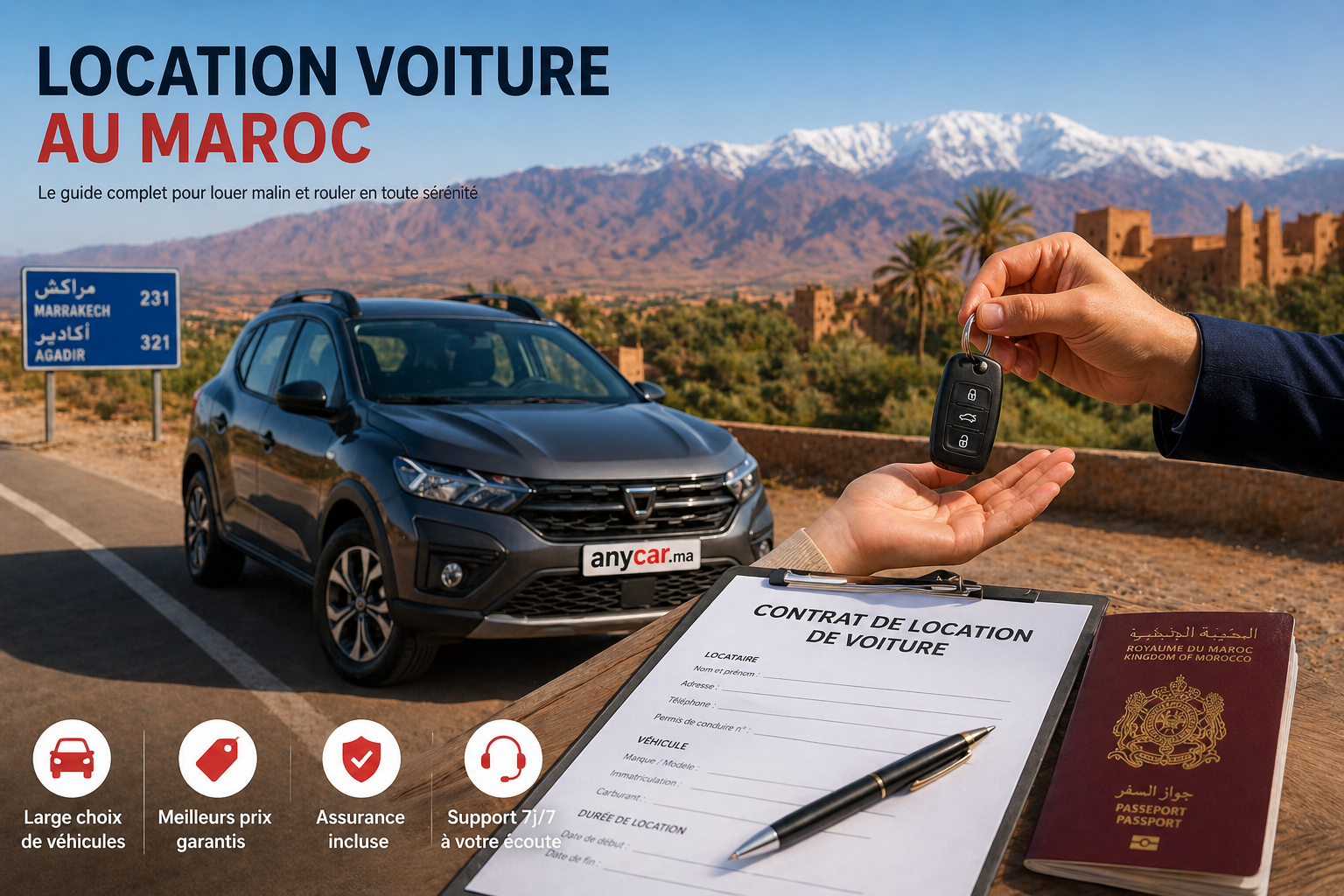 Location automobile au Maroc : Guide Complet et Astuces pour Louer Pas Cher